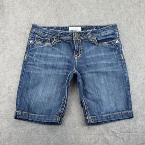 Aeropostale Women's Denim Bermuda Shorts Blue Size 10 Stretch